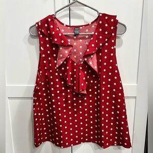 Red Polka dot blouse